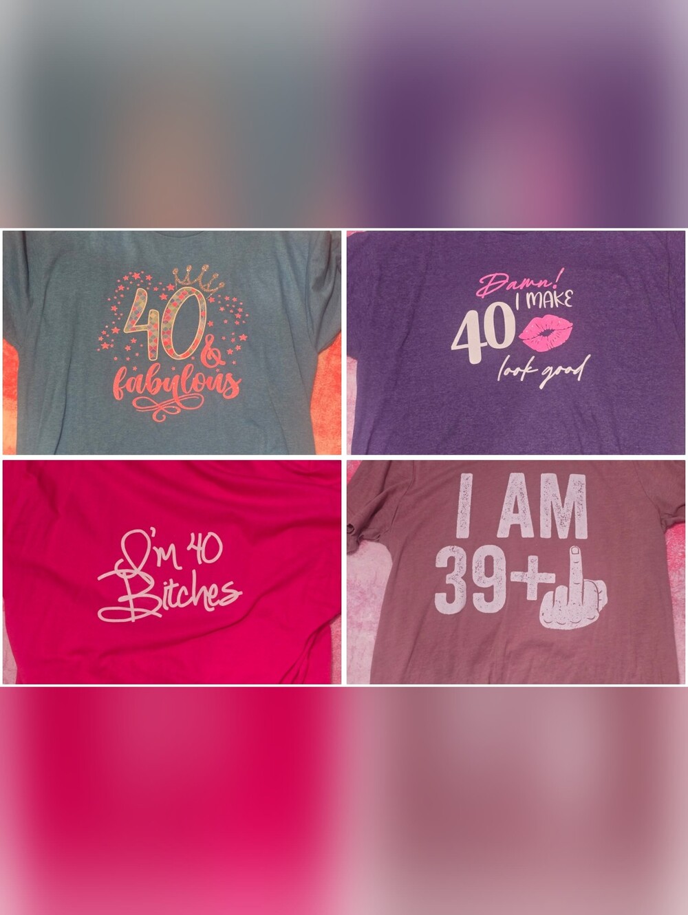lot of 40th birthday shirts